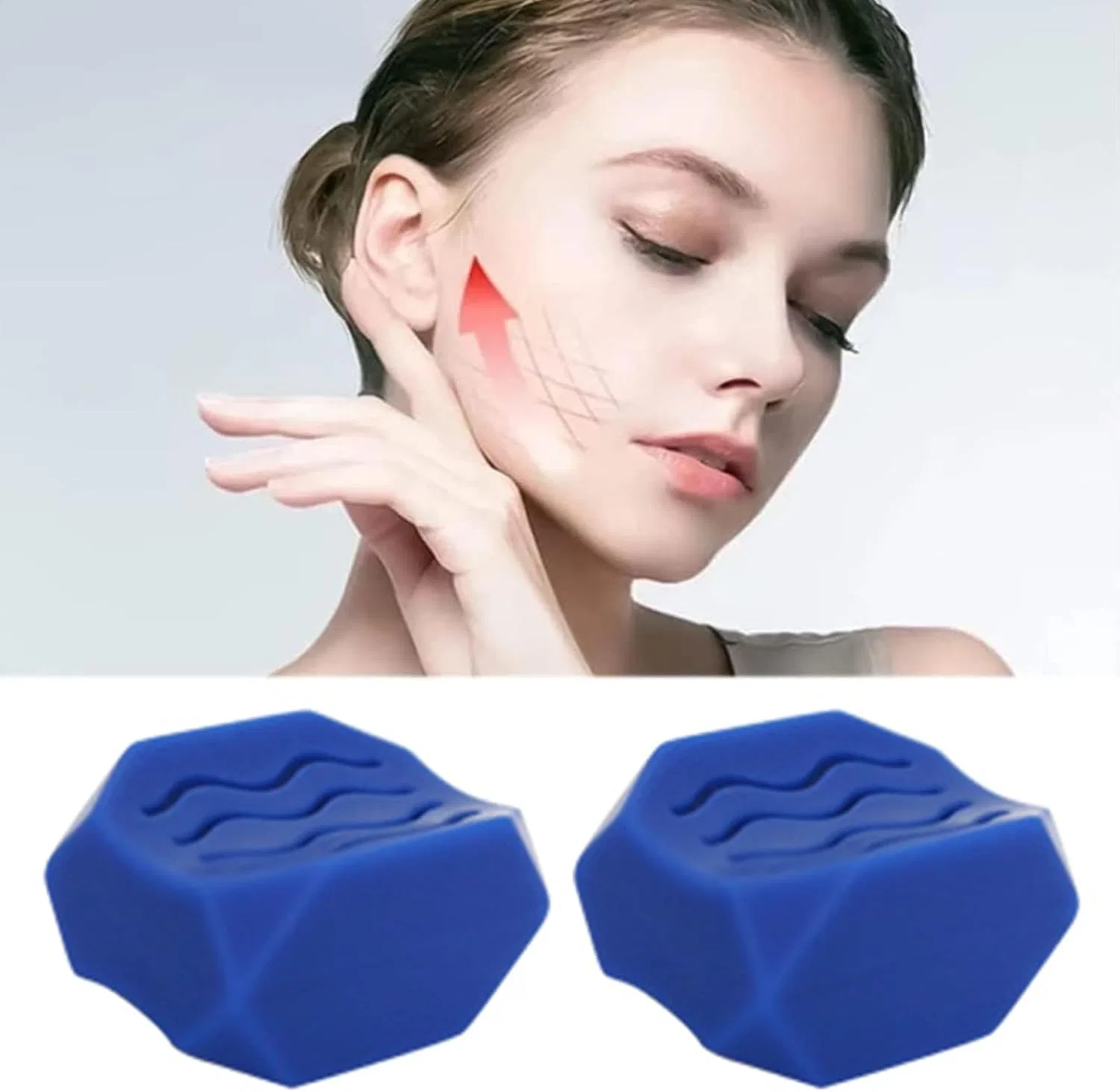 Тренажер для челюсти силиконовый, FASSME, M-blue 40lb — фото 2