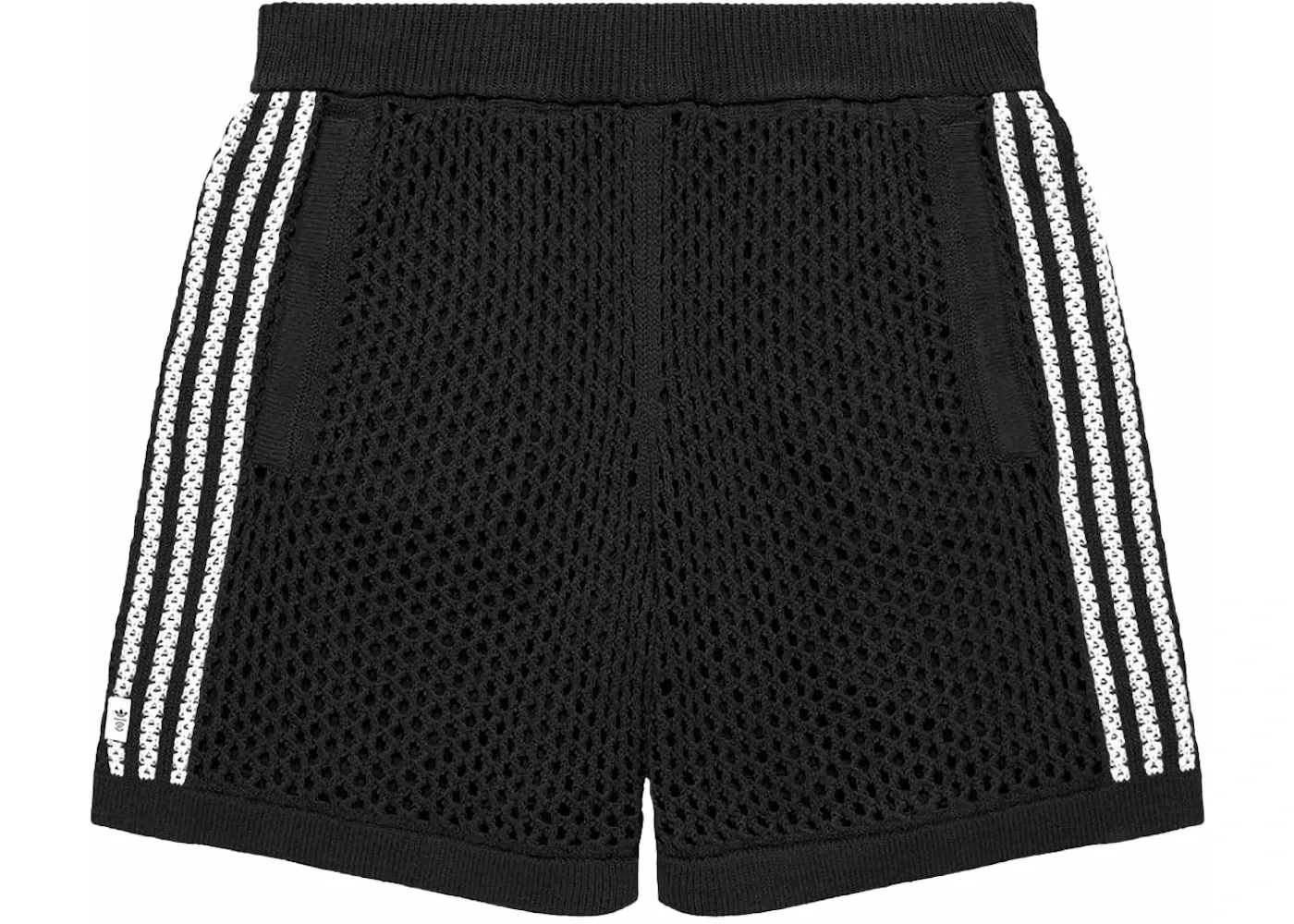 Шорты вязаные крючком Adidas x Edison Chen Crochet, угольный