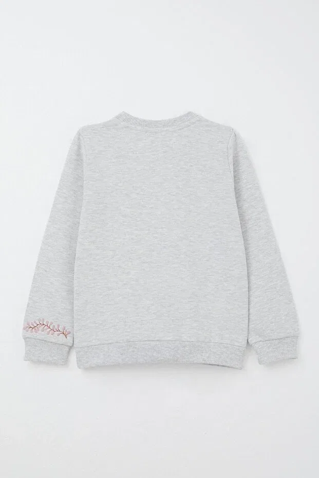 Детский спортивный комплект для девочек с принтом Basics Breeze, Light Gray Melange — фото 4