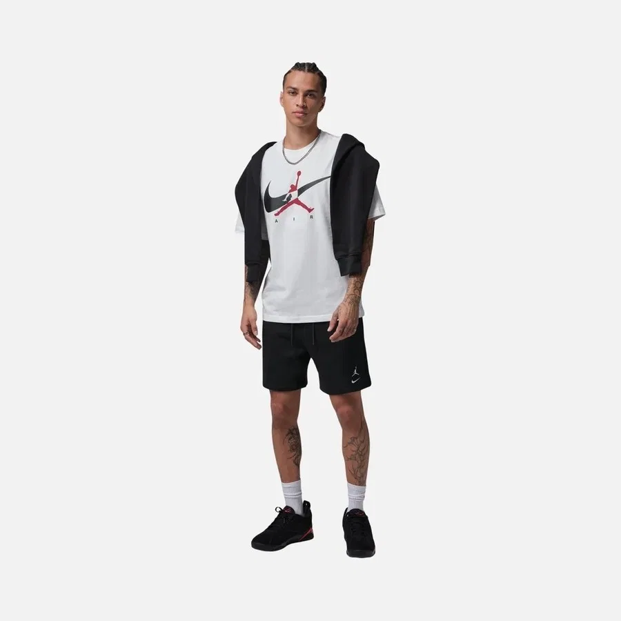 Футболка с коротким рукавом из хлопка Jordan Brooklyn Jumpman Crew Nike, Белый — фото 4