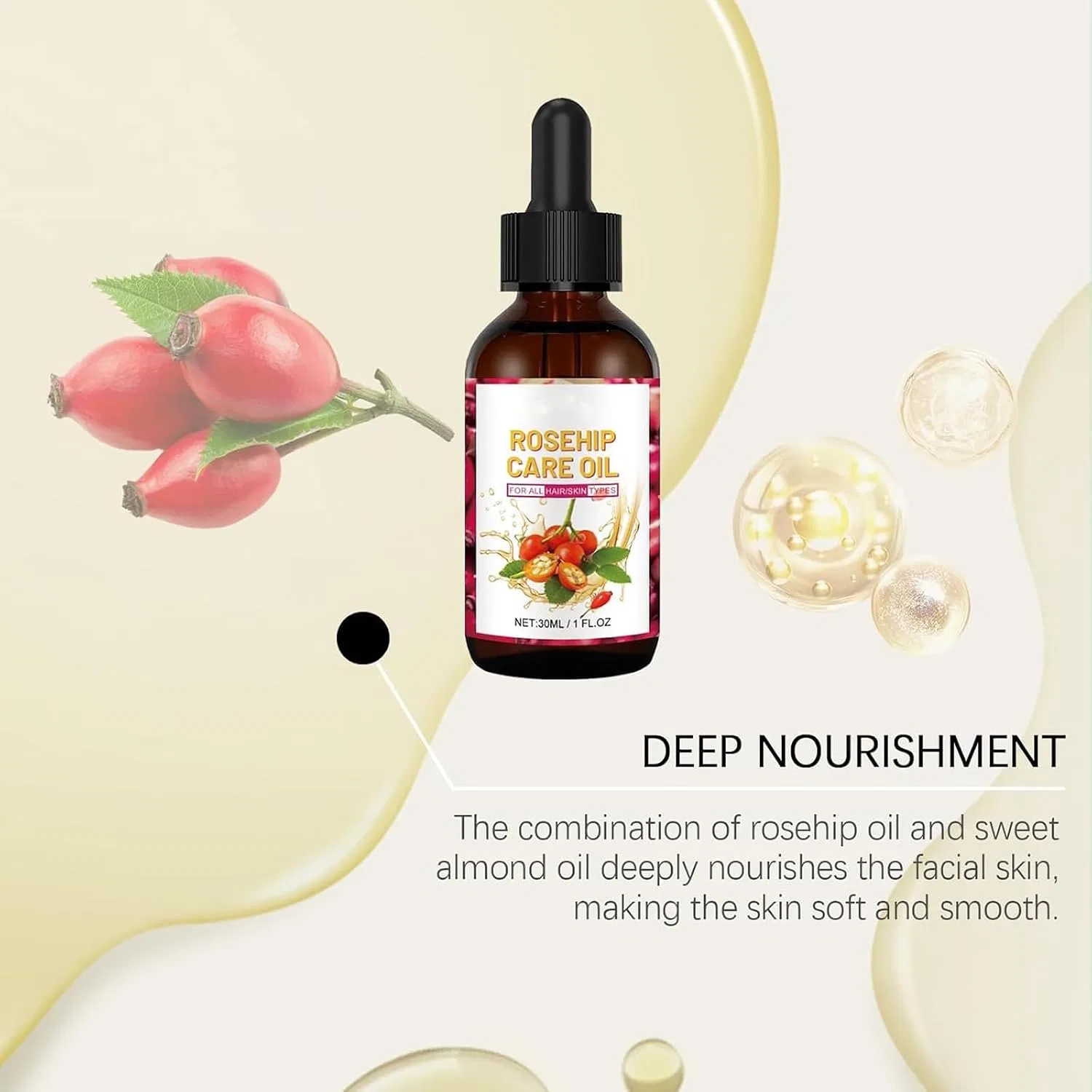 Масло для лица с шиповником, LXYDJPW, 30 мл, Anti-Aging Night Serum — фото 2