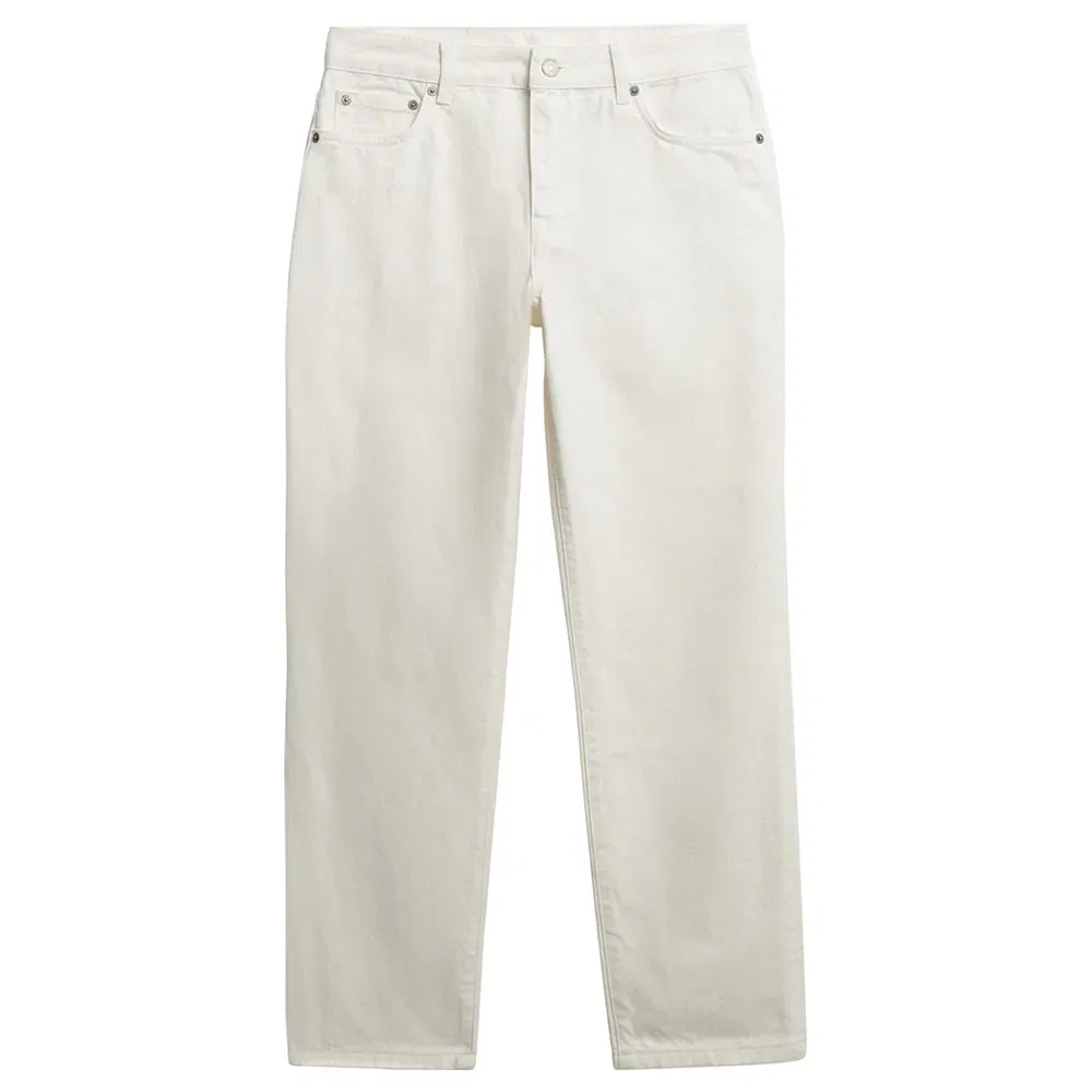 Джинсы Superdry Mid Rise Straight, белый — фото 3