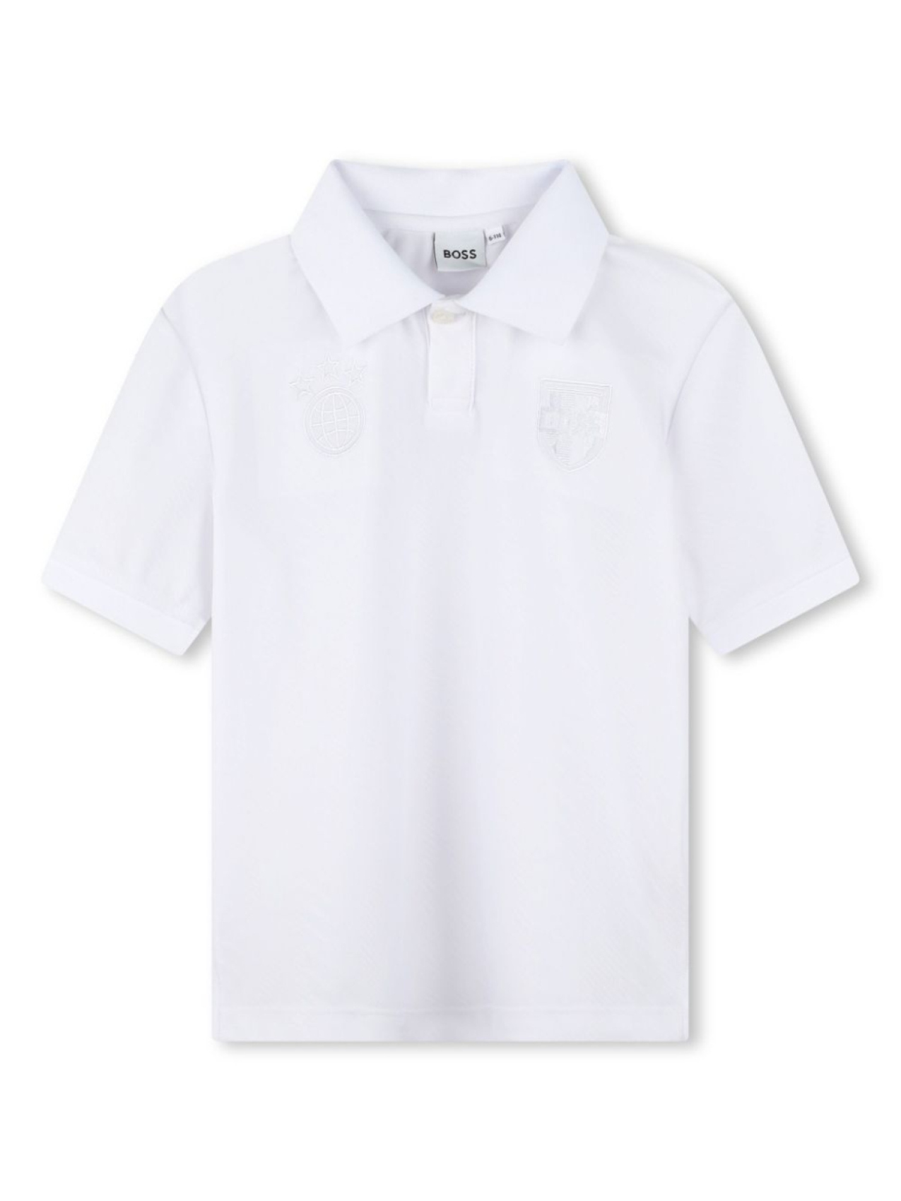 

BOSS Kidswear рубашка поло с вышивкой, белый