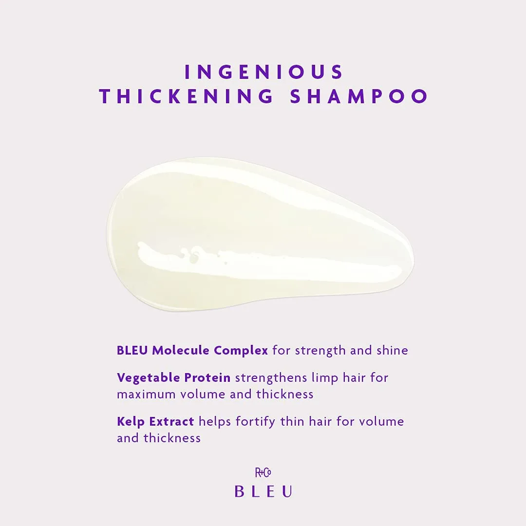 Шампунь для придания объема R+Co BLEU Ingenious Thickening Shampoo, 8,5 унций. — фото 3