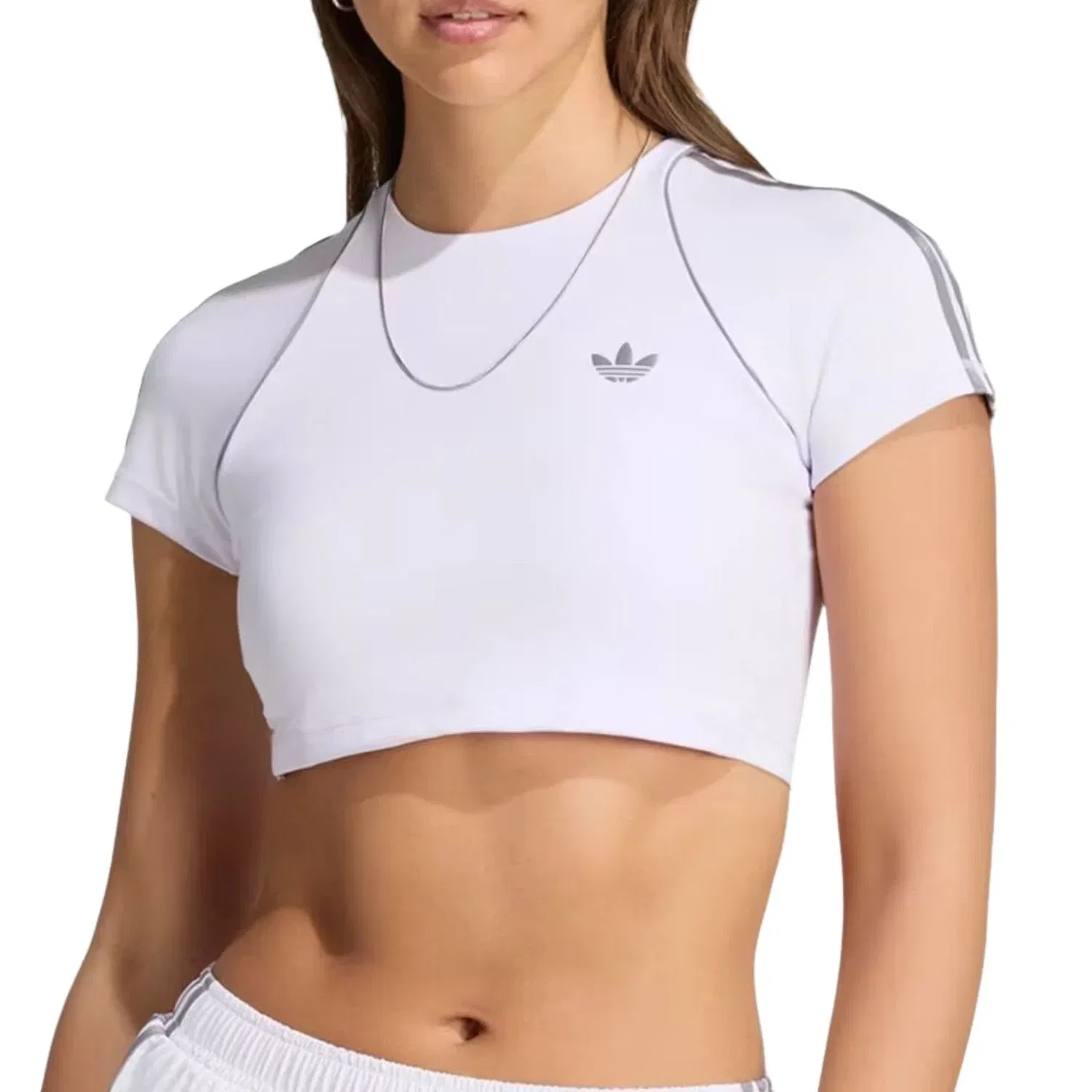 Женская футболка для тренировок Superstar Bra T-Shirt Adidas, фиолетовый — фото 3
