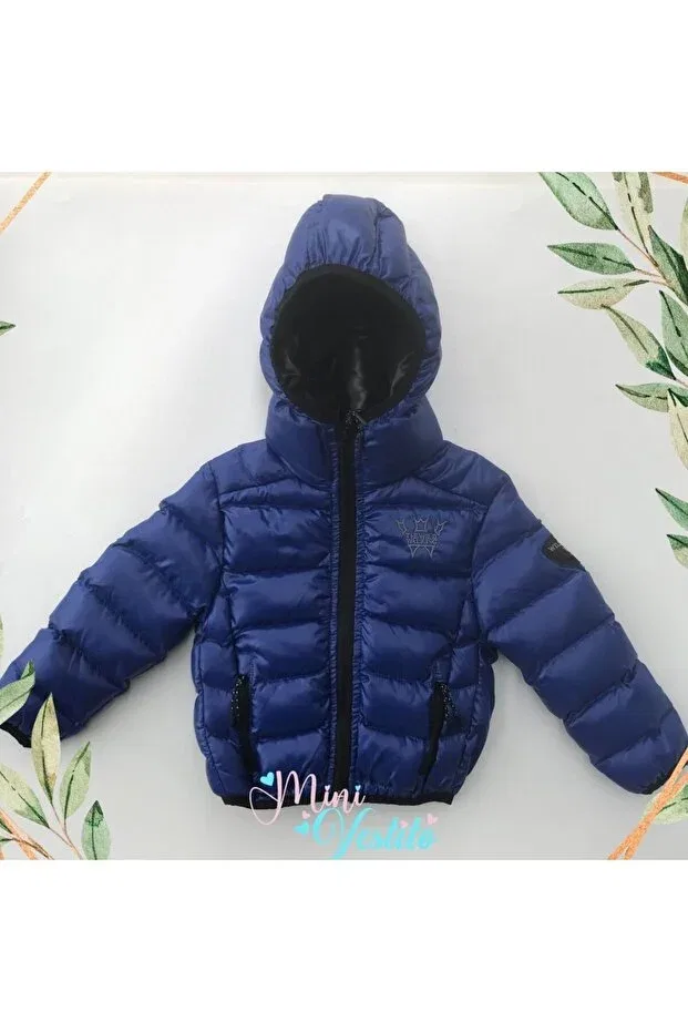 Детский пуховик для девочек с капюшоном Minivestito, Blue