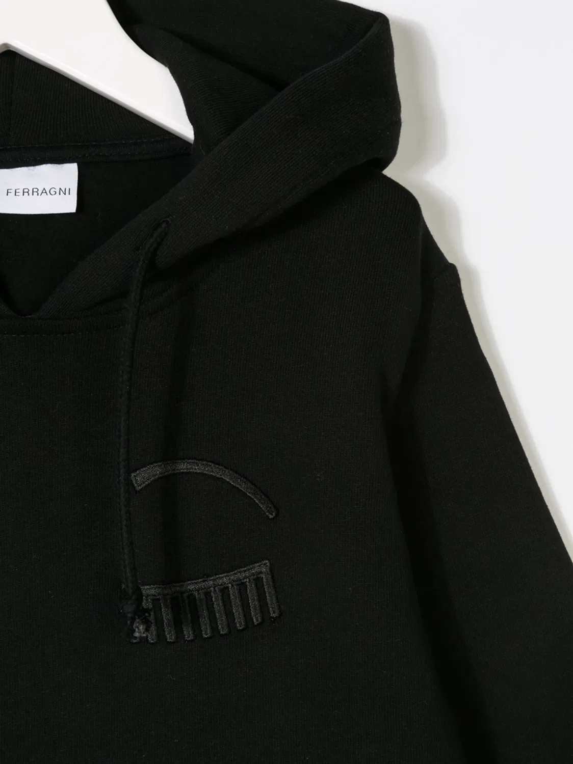 Укороченное худи с капюшоном Chiara Ferragni, черный — фото 3