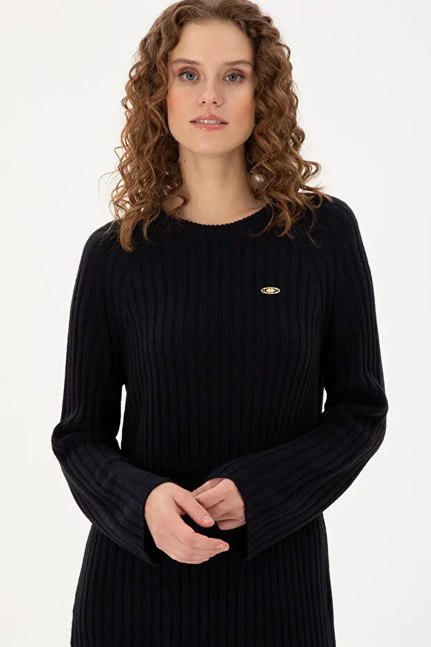 Женское платье-трапеция с длинным рукавом U.S. Polo Assn., Navy Blue — фото 2