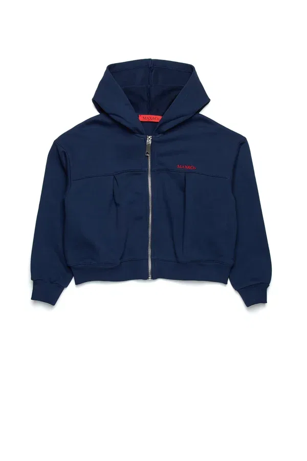 Толстовка с капюшоном, хлопок, unisex, Max&Co., Mood Indigo, индиго