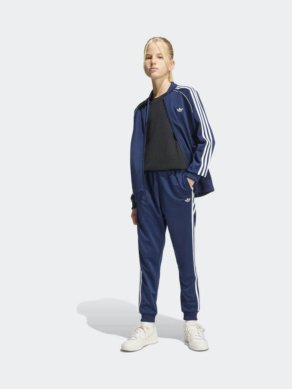 Джоггеры с вышивкой Trefoil, adidas Originals, синие — фото 3