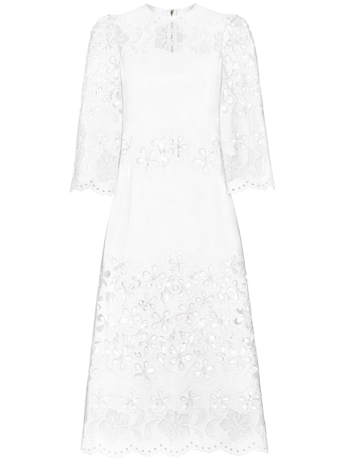 Dolce & Gabbana Платье миди белое хлопковое