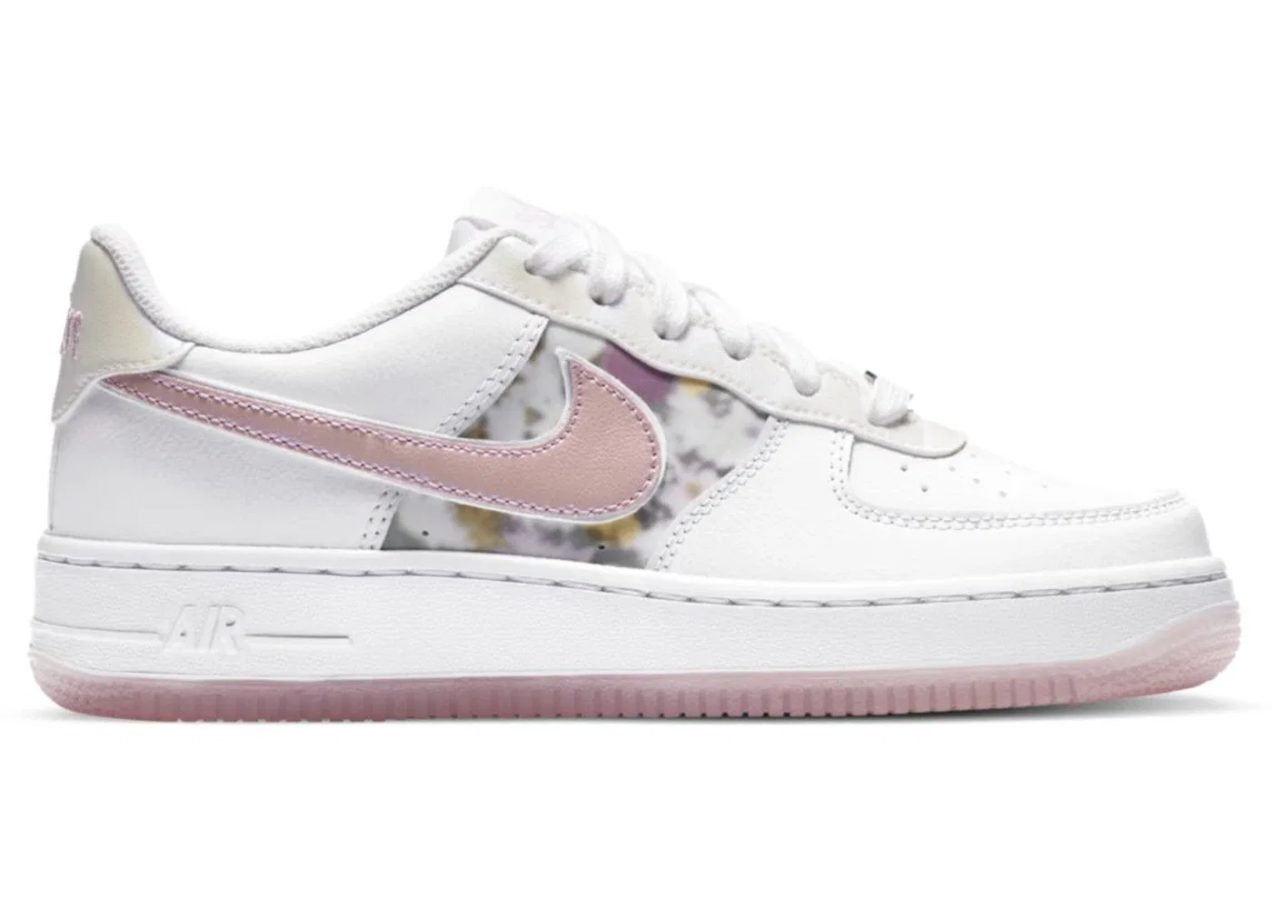 Детские кроссовки Lifestyle Nike Air Force 1 Low LV8, White Metallic Silver Light Arctic Pink