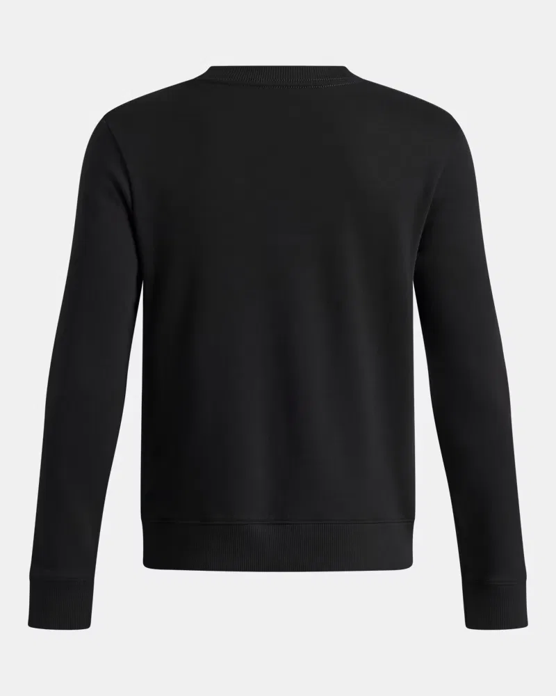 Свитшот легкий из футера с начесом для мальчиков Rival Lightweight UnderArmour, Ultimate Black/Black — фото 2