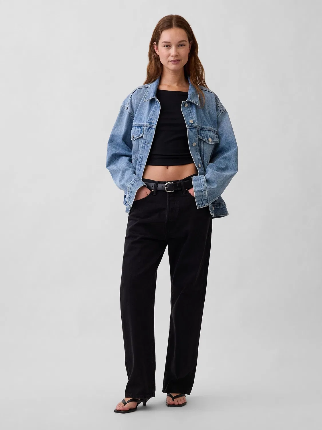 Джинсовая куртка Oversized Icon Gap, Medium wash — фото 3