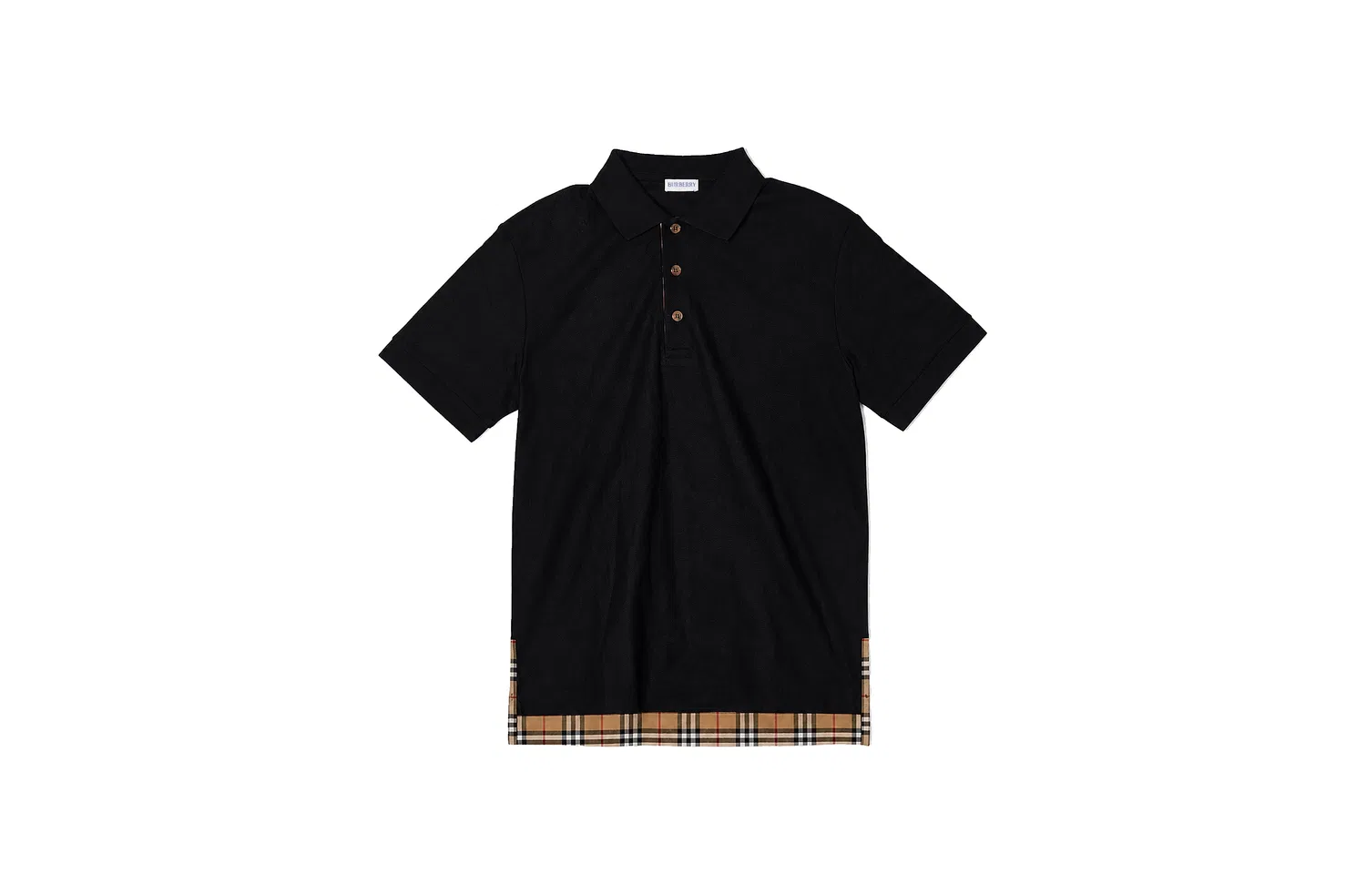 Мужское поло Burberry с принтом, модель Hidden Stitch Silent-Black, цвет Hidden Stitch Silent-Black — фото 3