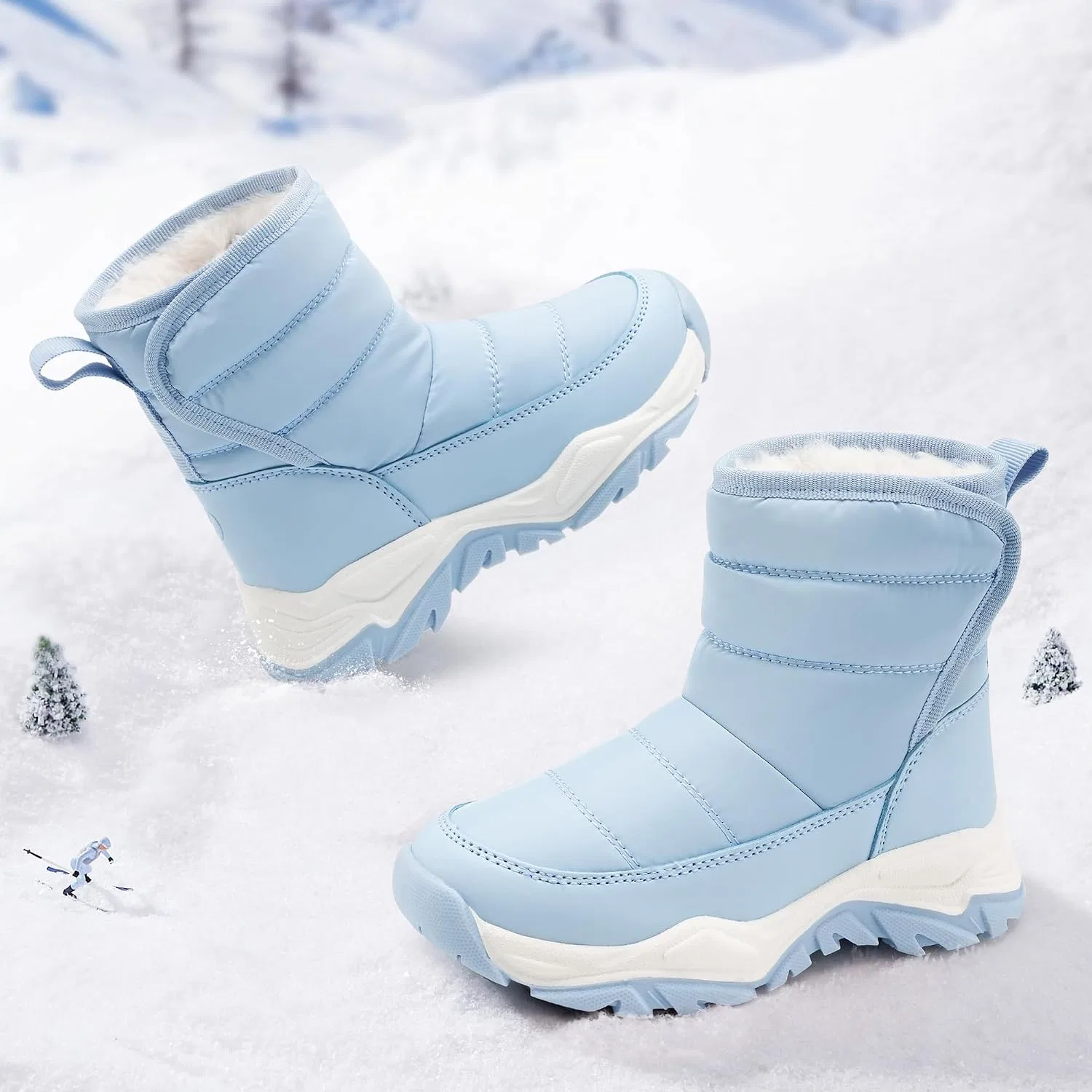 Детские зимние сапоги для девочек с утеплителем Stelle, Icy Blue — фото 3