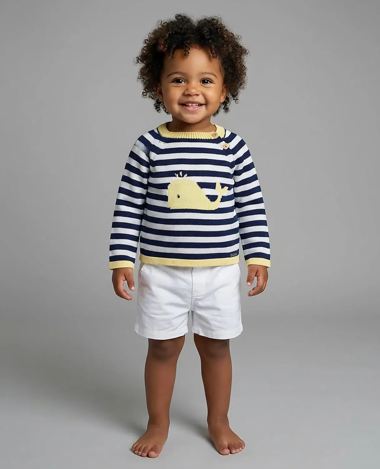 Детский джемпер с принтом Foque, Azul Marino / Rosa