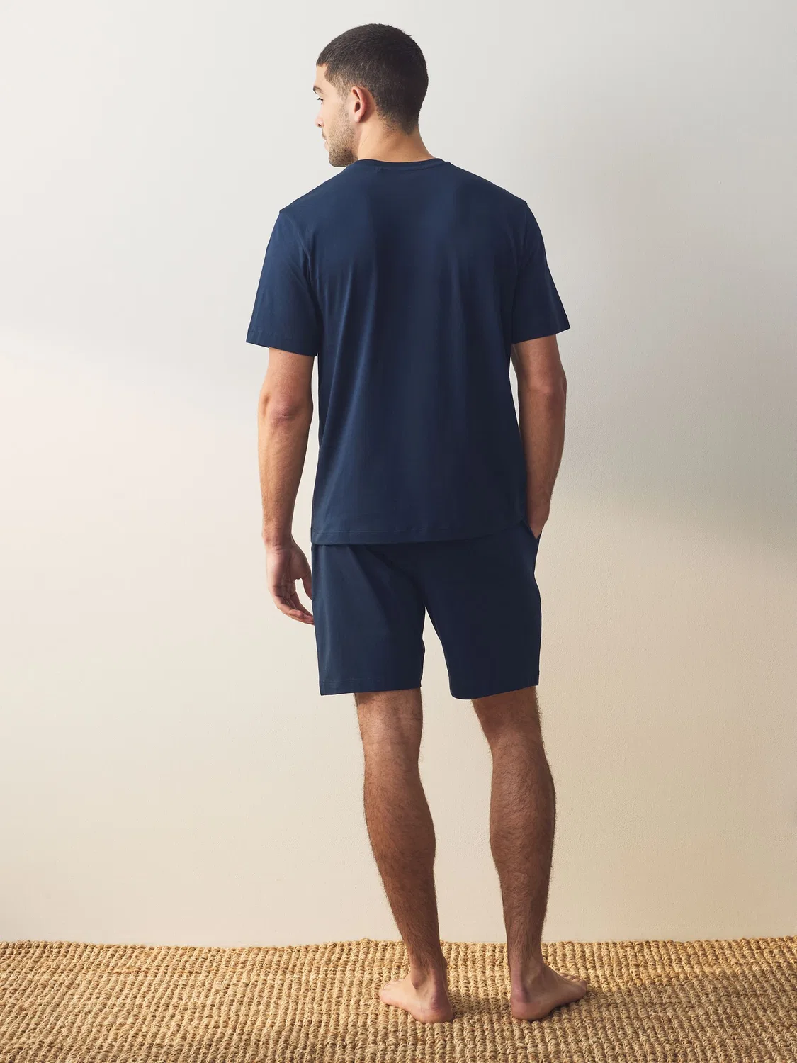 Пижамный комплект, хлопковый, Jersey Short Pyjamas Set 2 Pack Next, темно-синий/серый — фото 3