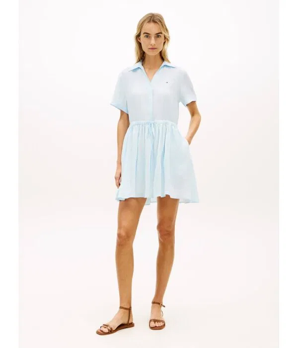 Женское платье из льна Tommy Hilfiger, Azzurro