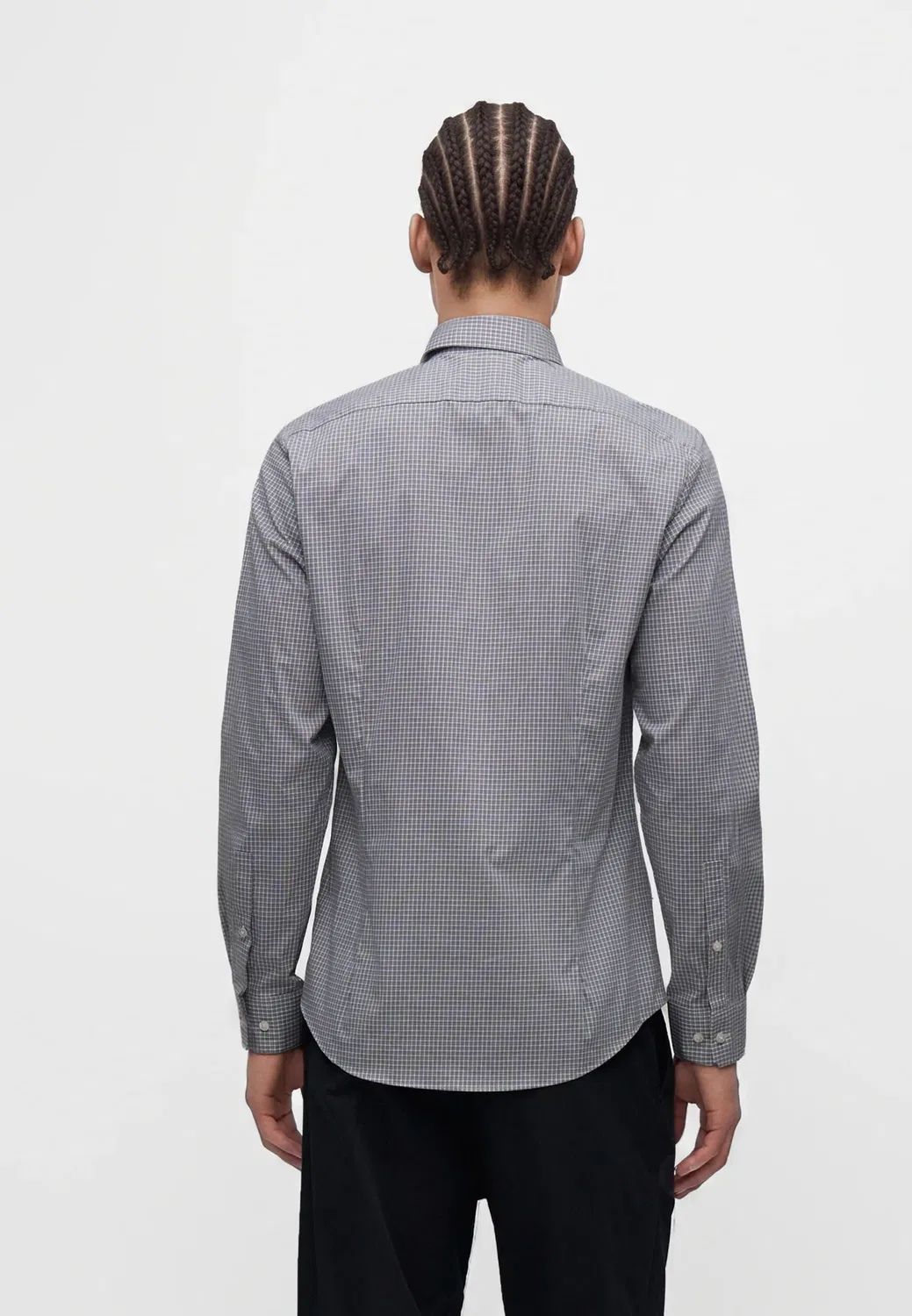 Узкая рубашка Calvin Klein, Gray — фото 3