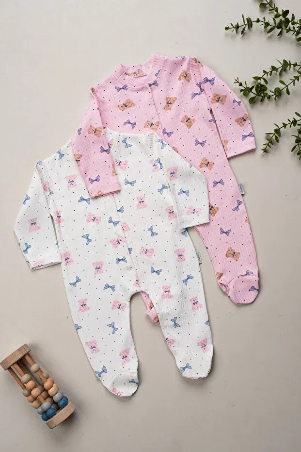 Детское боди-комбинезон для новорожденных с длинным рукавом Enia Baby, Pink — фото 2