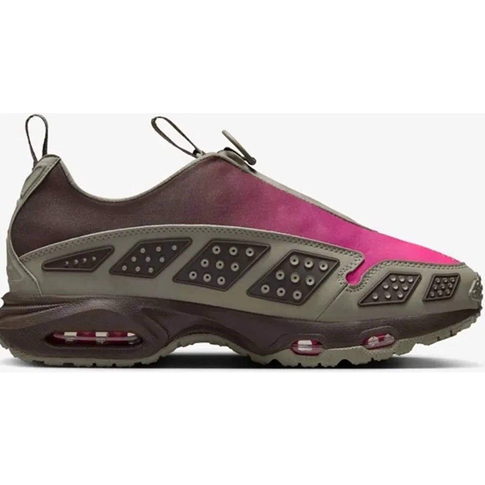 Детские спортивные кроссовки с фермуаром и скрытой шнуровкой Air Max Sndr Light Army Nike — фото 2