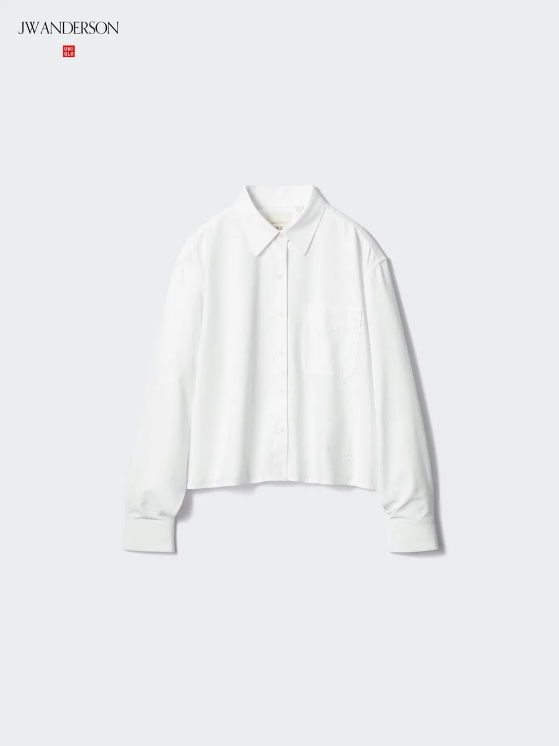 Рубашка из оксфордской ткани с длинным рукавом Uniqlo, белый — фото 3