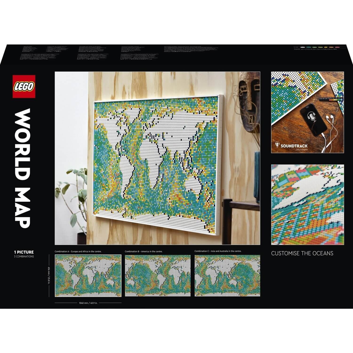 Конструктор LEGO Art Карта мира 31203, 11695 деталей — фото 2