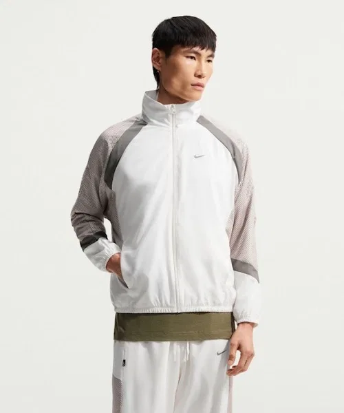 Мужская куртка из полиэстера с капюшоном NIKE Woven Icon Jacket, Off White — фото 2