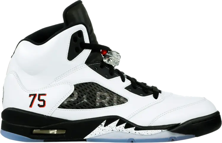 

Кроссовки Paris Saint-Germain x Air Jordan 5 Retro Friends & Family, белый, Белый;серый, Кроссовки Paris Saint-Germain x Air Jordan 5 Retro Friends & Family, белый