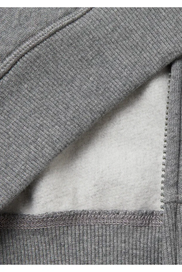Детское для мальчиков свитшот с принтом United Colors Of Benetton, Anthracite Melange — фото 3