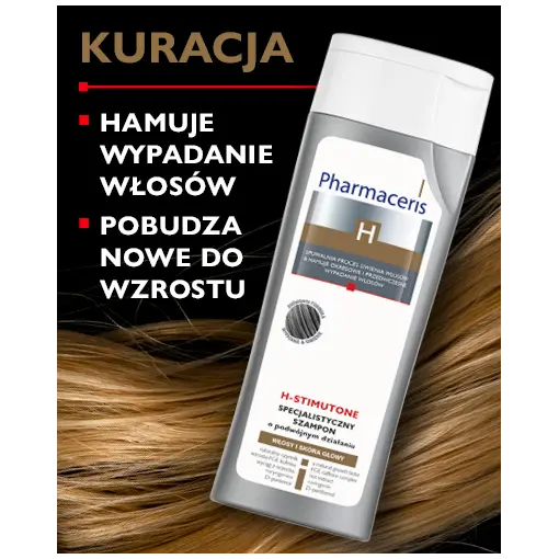 Pharmaceris H-Stimutone специальный шампунь двойного действия, замедляющий процесс поседения и стимулирующий рост волос, 250 мл — фото 4