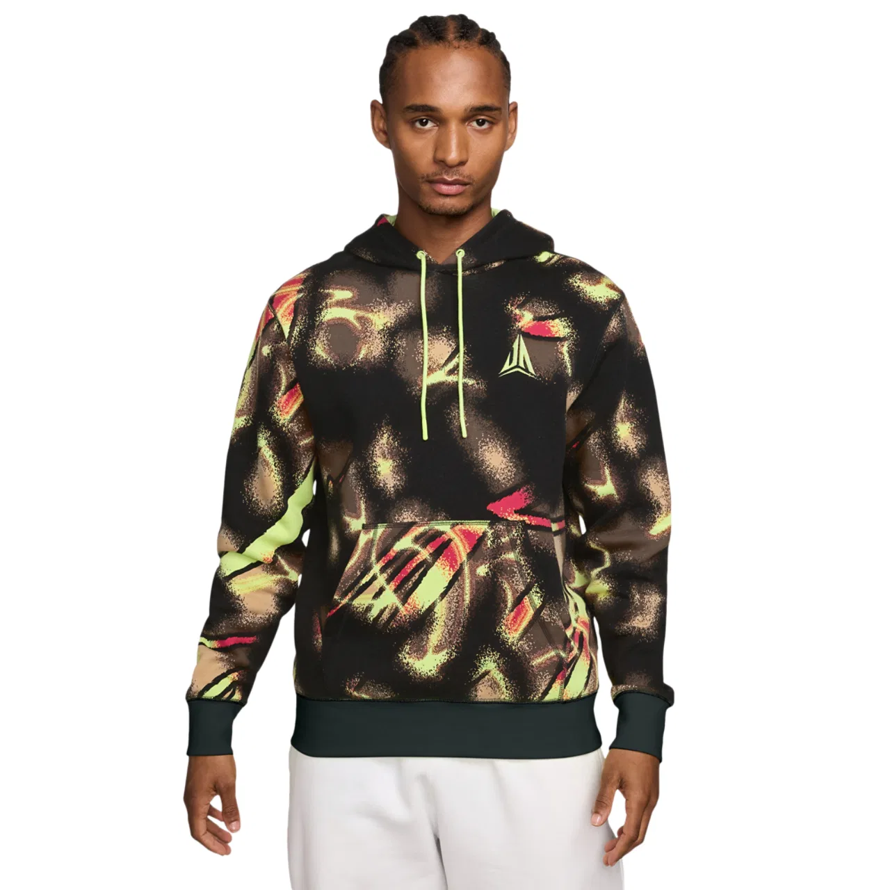 Мужское худи баскетбольная Ja Club Nike, цвет Light Lemon Twist/Grey