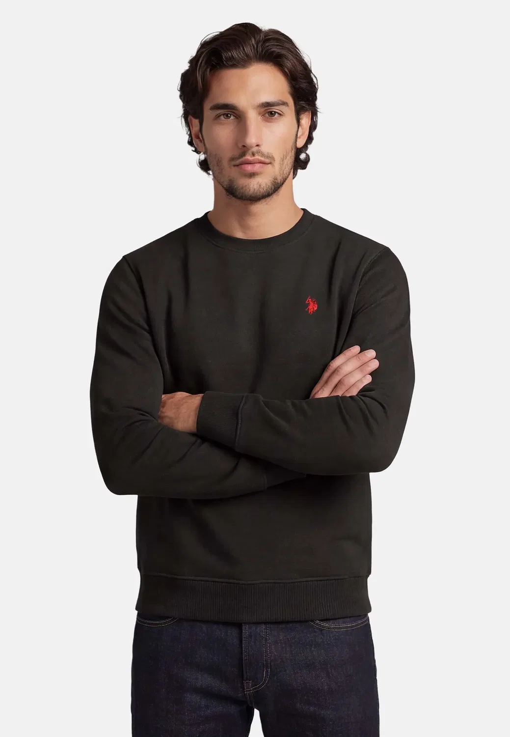 Мужской свитер классический P-022 U.S. Polo Assn., Black — фото 2