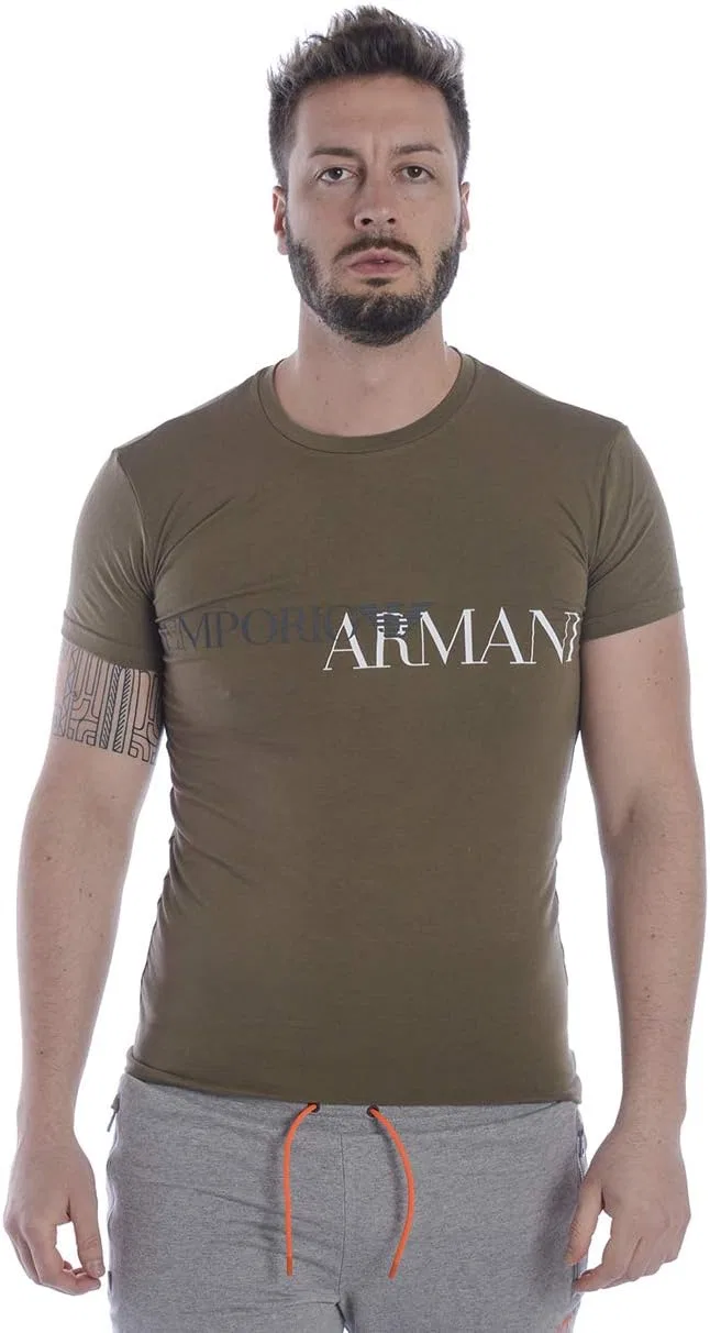 Мужская футболка с логотипом Emporio Armani, Kaki