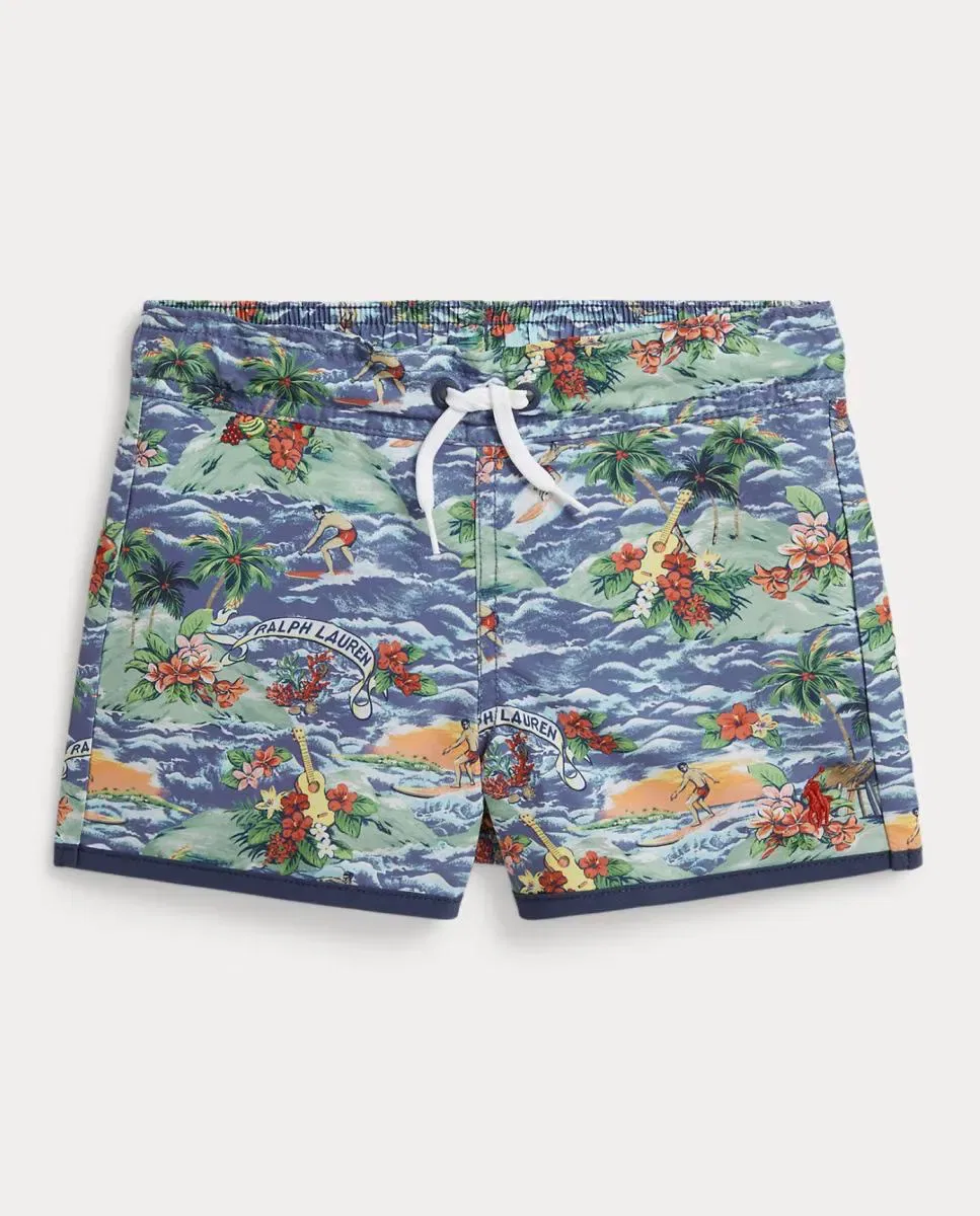 Детские плавки-бермуды для мальчиков с принтом Polo Ralph Lauren, Azul