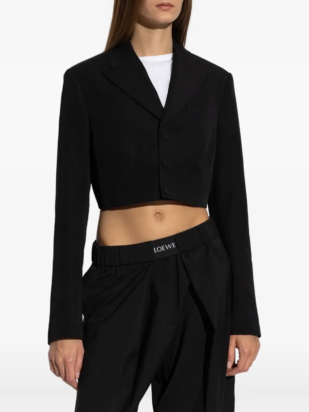Укороченная шерстяная куртка Dsquared2, черный — фото 3