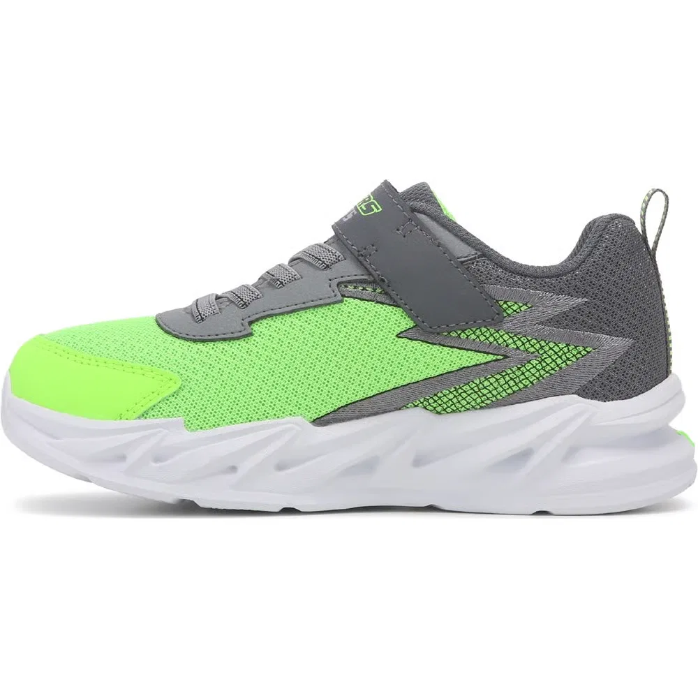 Детские кроссовки с подсветкой Light Surge Skechers, Charcoal/Lime — фото 3