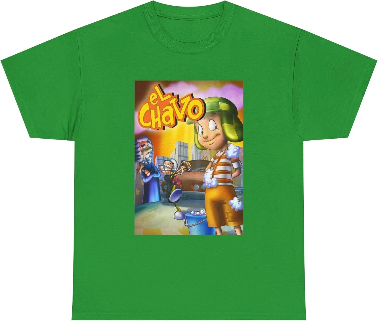 Мужская футболка с принтом El Chavo del Ocho, изумрудно-зелёный/зелёный