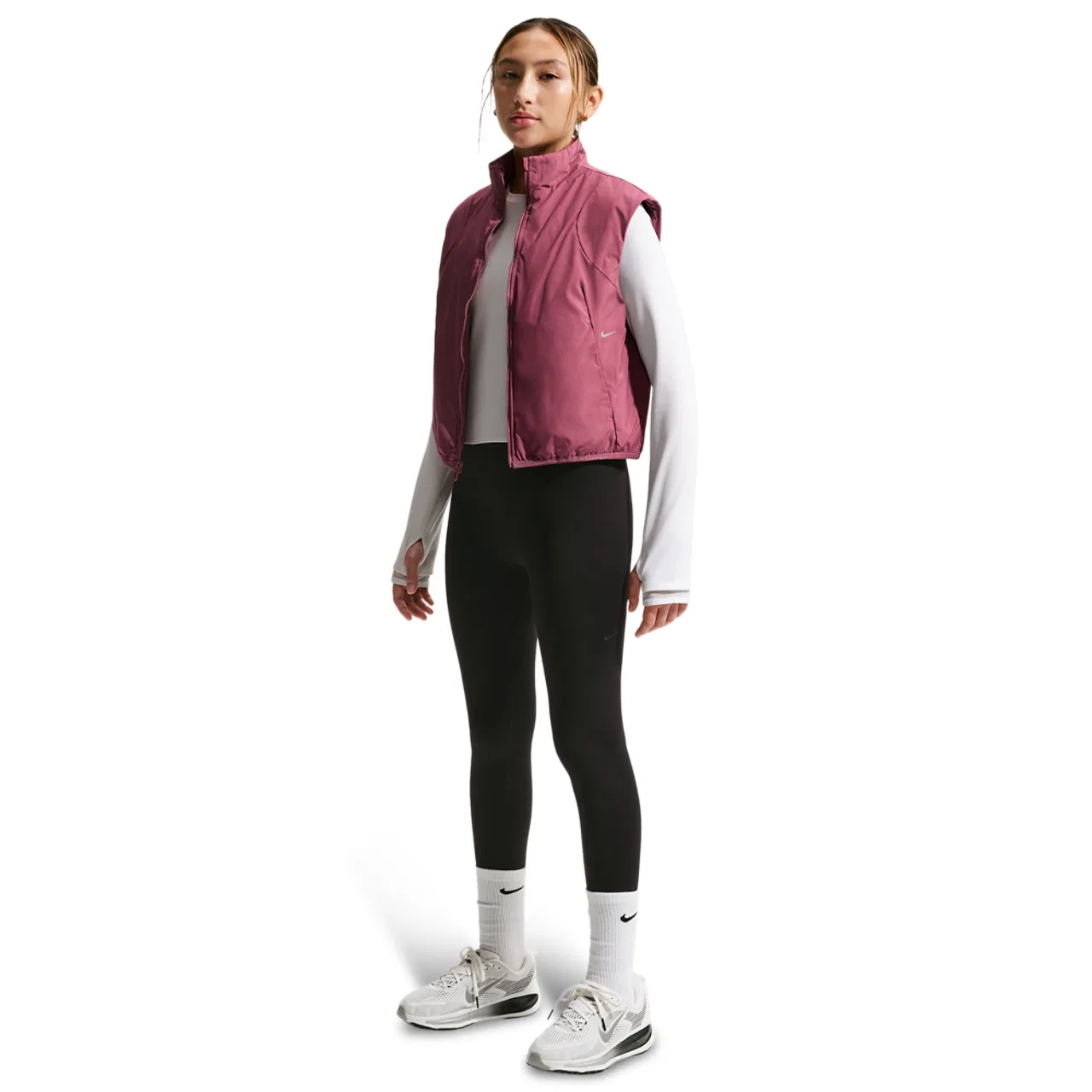 Детский жилет без рукавов с принтом Nike Mavn Slim-Fit Filled Vest, Nike, Pink Smoke — фото 4