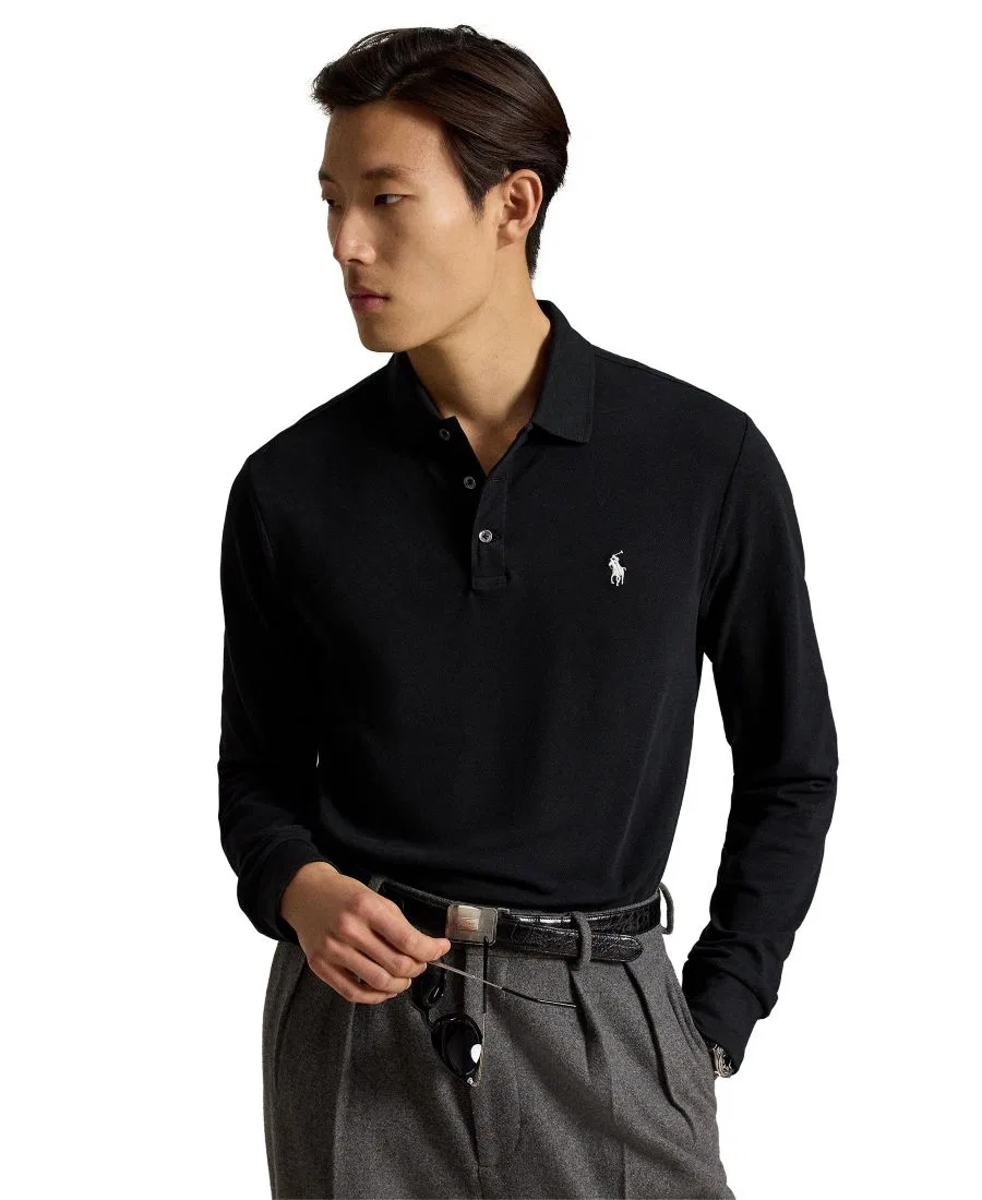 Мужская классическая футболка-поло с коротким рукавом Polo Ralph Lauren, Polo Black/C1730 Smoke