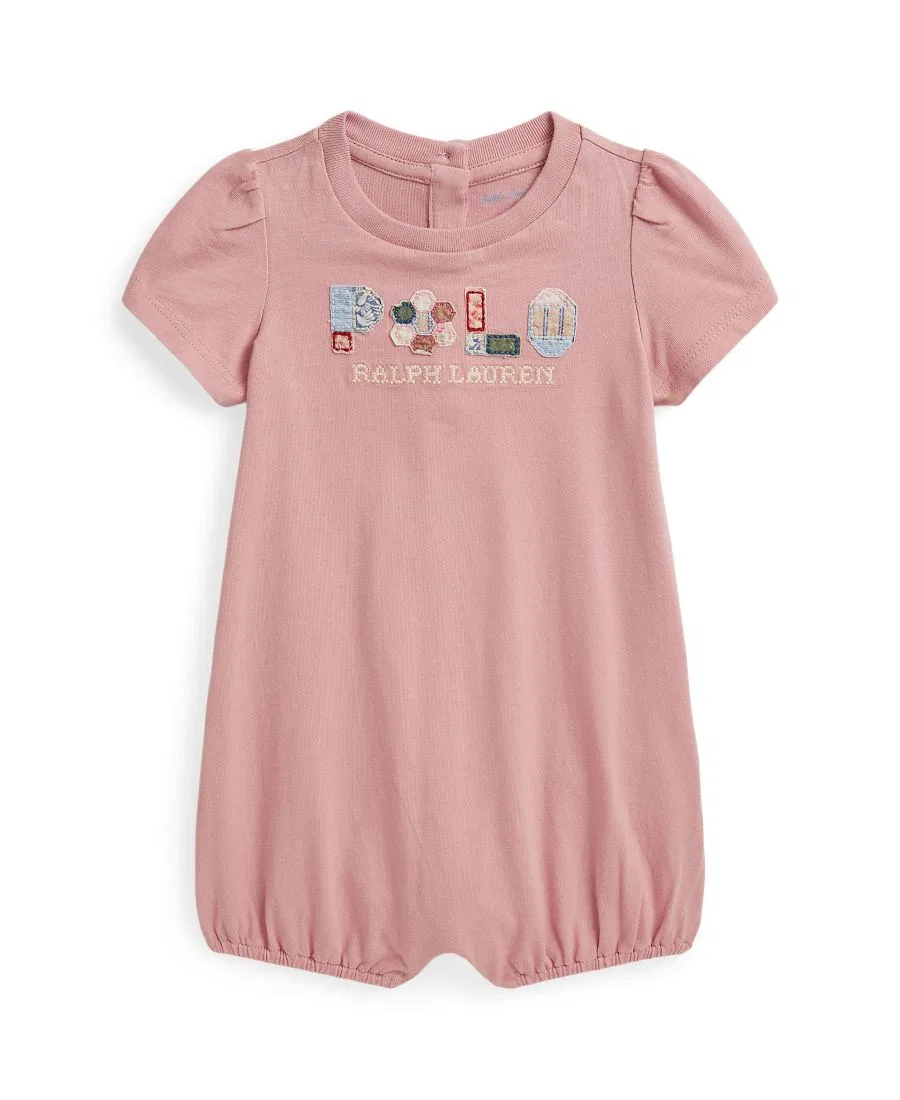 Детский комбинезон-боди с патчворк-принтом Polo Ralph Lauren, Adirondack Rose