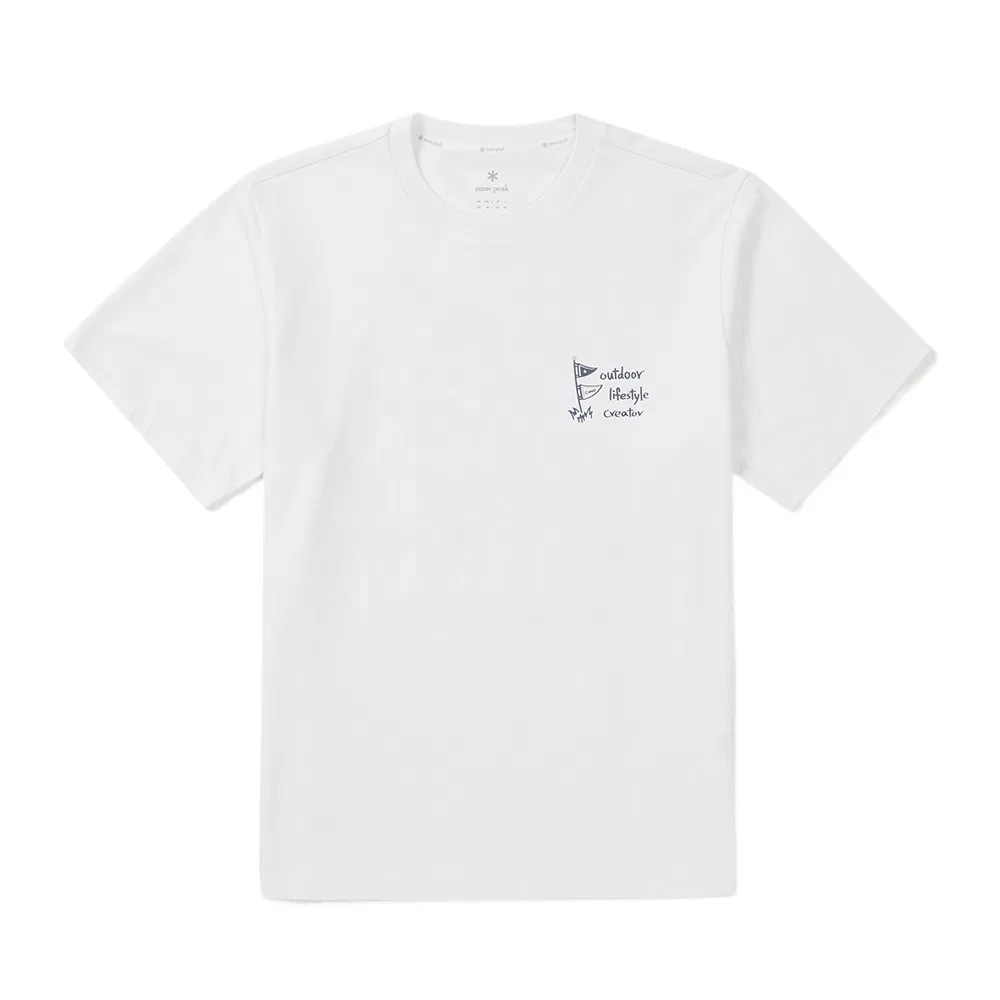Детская футболка с круглым вырезом Unisex Crew Neck Snow Peak, White/WH