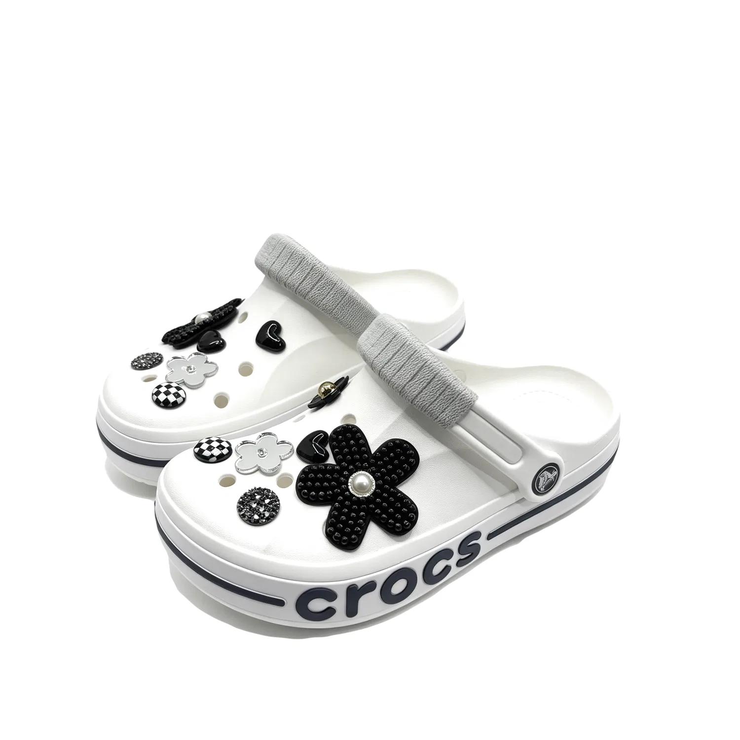 Детские сабо с принтом Bayaband Clogs Crocs, Белый — фото 4