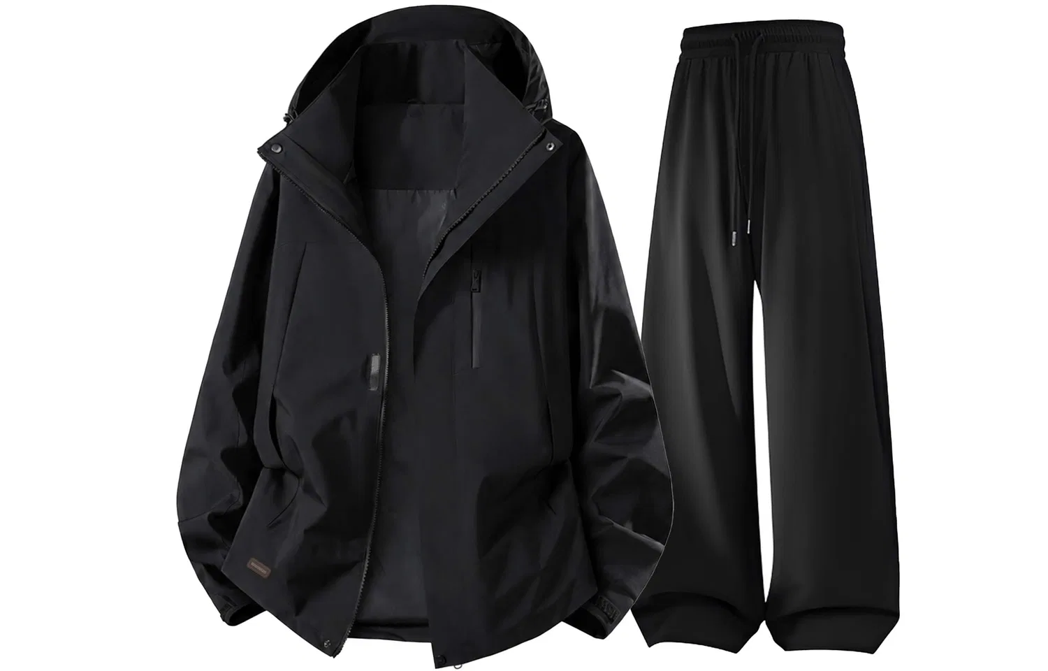 Детский комплект куртка и брюки с капюшоном, ветрозащитный, Moonlight Blue+Black, WARRIOR — фото 3