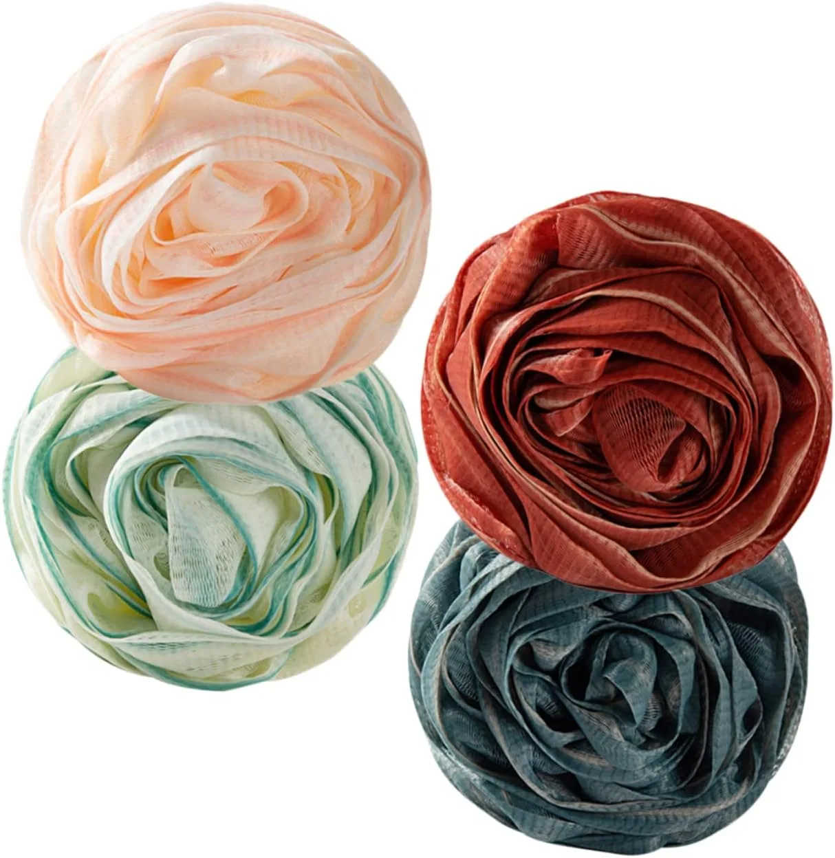 Мочалка для душа из 4 штук, BESTYASH, Assorted Colours