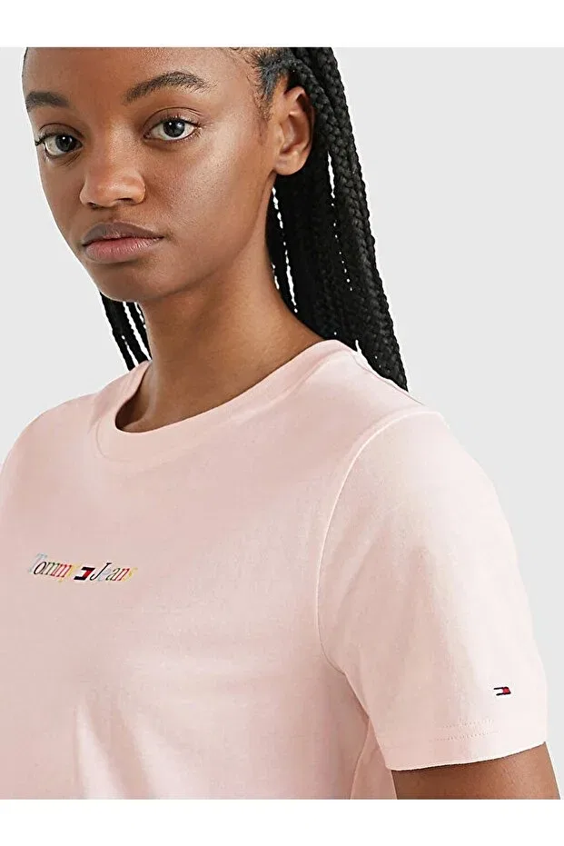 Женская футболка с коротким рукавом Tommy Hilfiger, Pink — фото 3