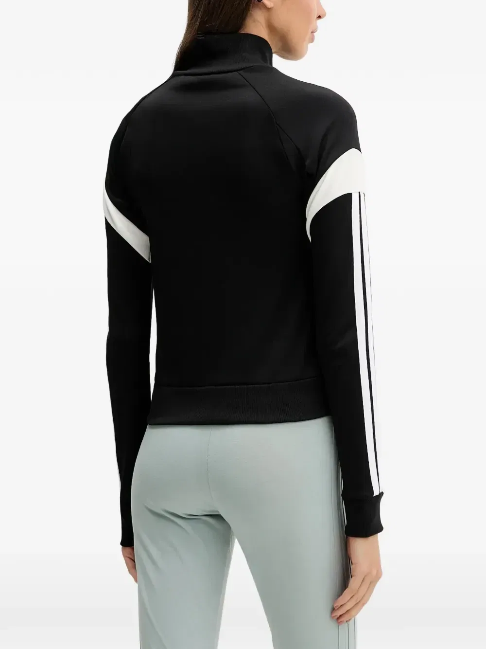 Полосатая толстовка с логотипом Adidas, черный — фото 3