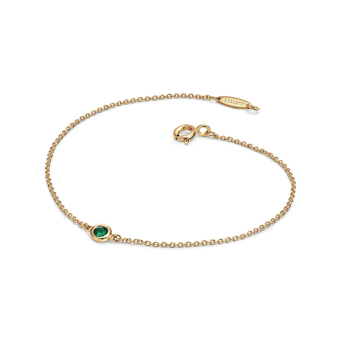 Браслет Tiffany & Co. Elsa Peretti Color by the Yard Emerald, золото — фото 2