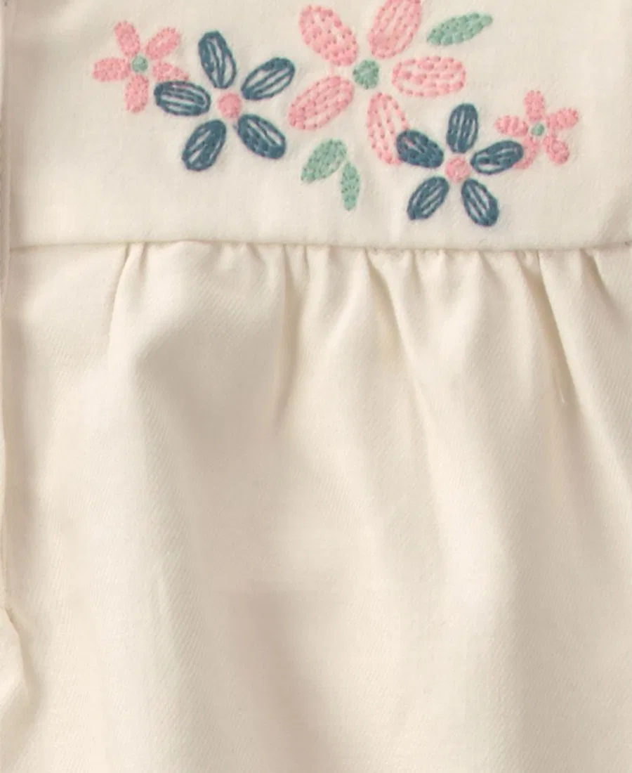 Комплект из топа с длинным рукавом и брюк, с цветочной вышивкой Carter's, Pink/Cream — фото 3
